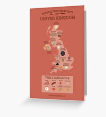 Regional Fried Breakfasts of the United Kingdom Greeting Card