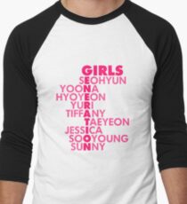 Simple GIRLS' GENERATION Typography Men's Baseball ¾ T-Shirt