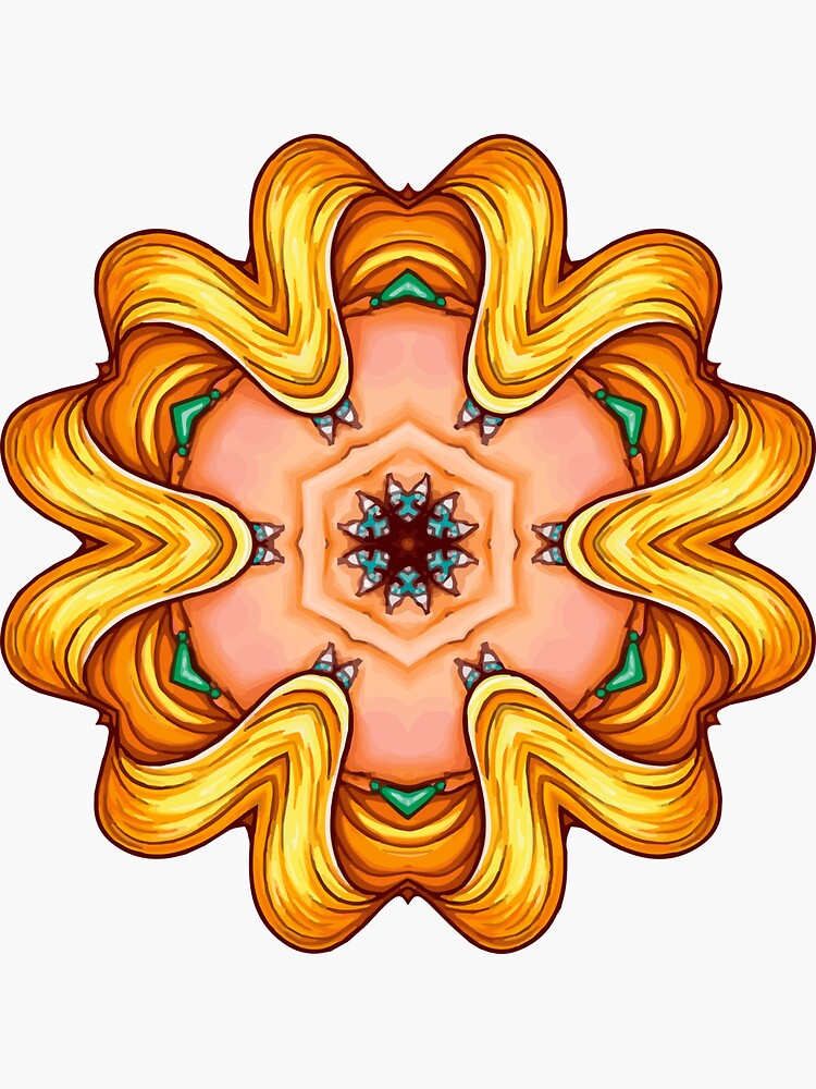 NANDALA 4C 001 - Sticker (Colourful Pop-Art meets Mandala Digital Art) von nenART-Official