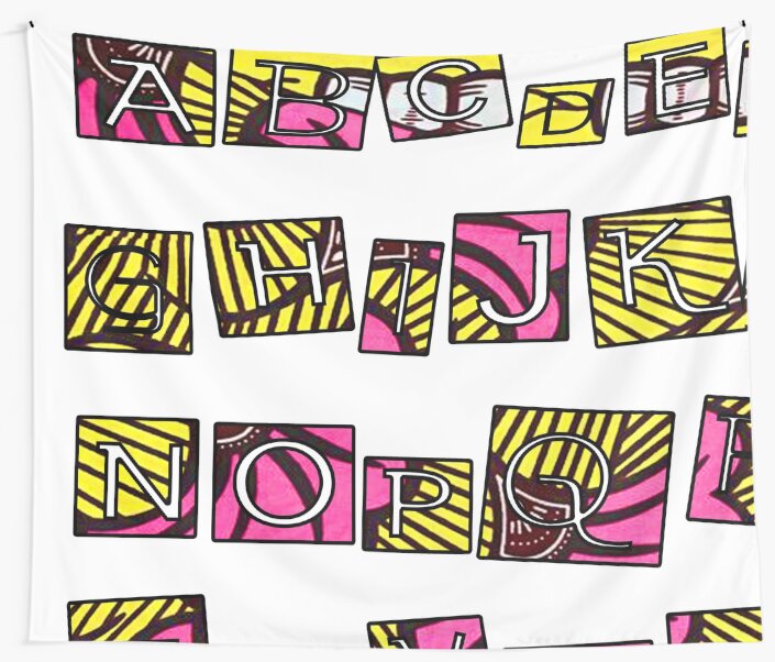 pink alphabet blocks