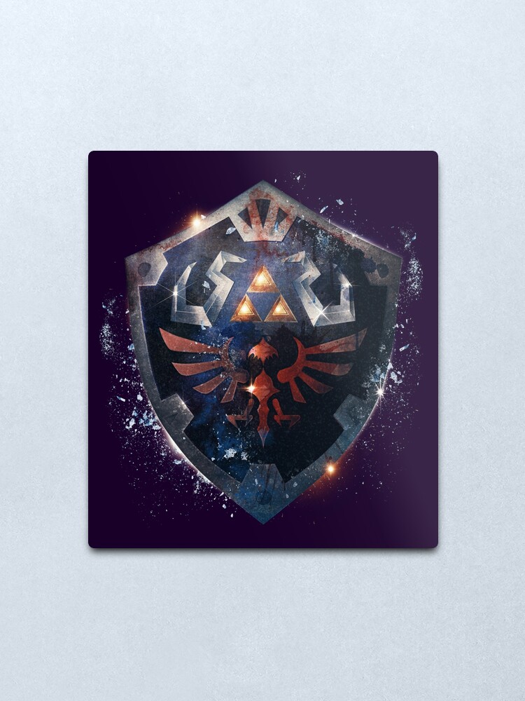 The Epic Hylian Shield Metal Print By Barrettbiggers Redbubble