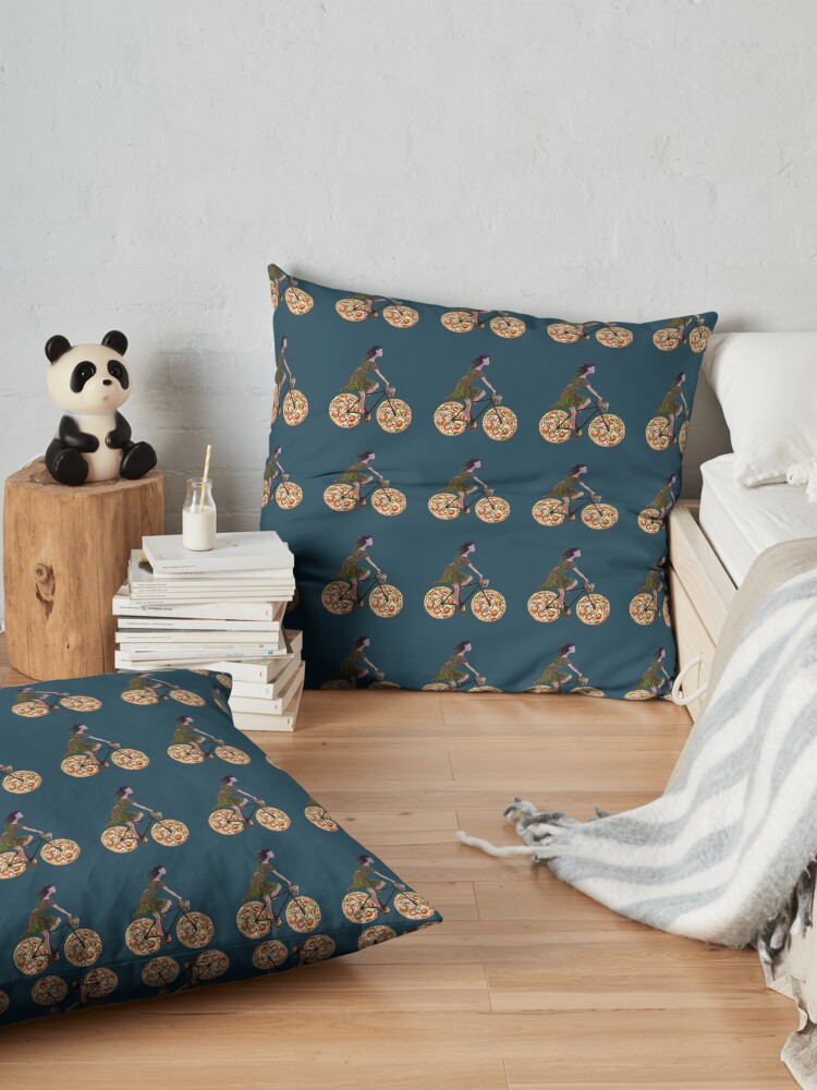 Alternate view of do it for the pizza by eieenaart Floor Pillow