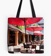 Red Umbrellas Tote Bag