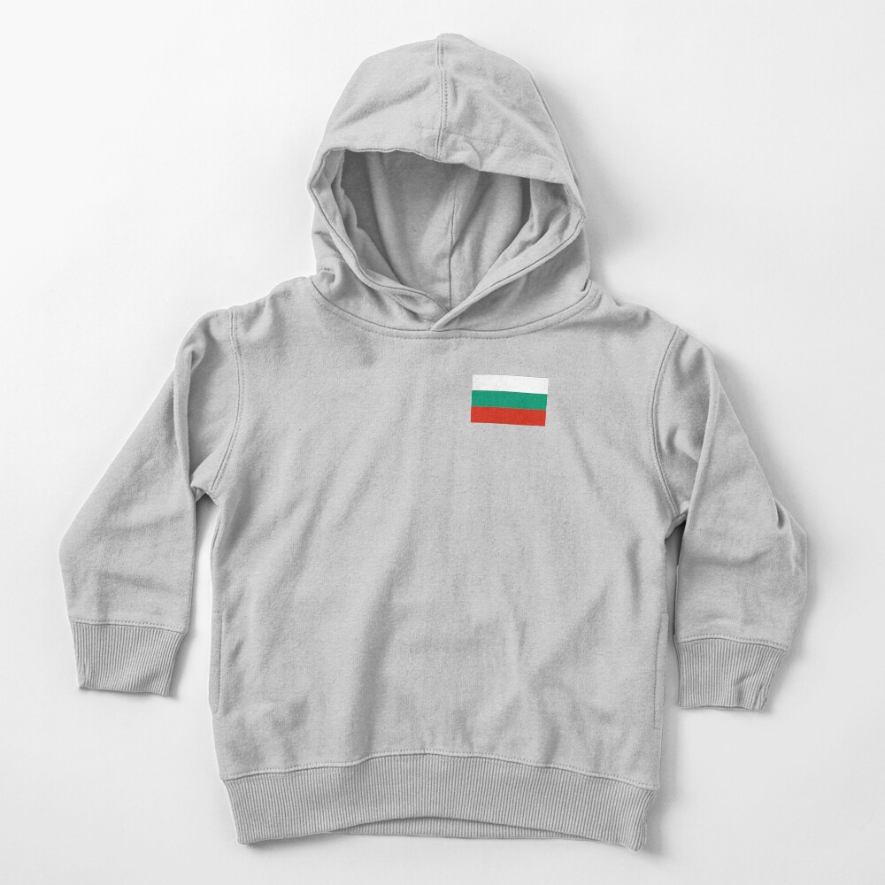 white hoodie with flags on sleeves