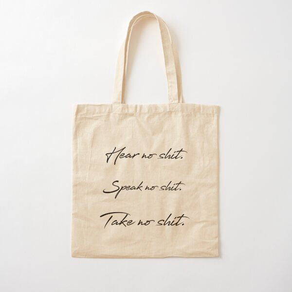 MOTTO (black) Cotton Tote Bag
