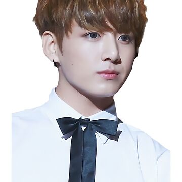 BTS Jin white shirt black tie brown hair