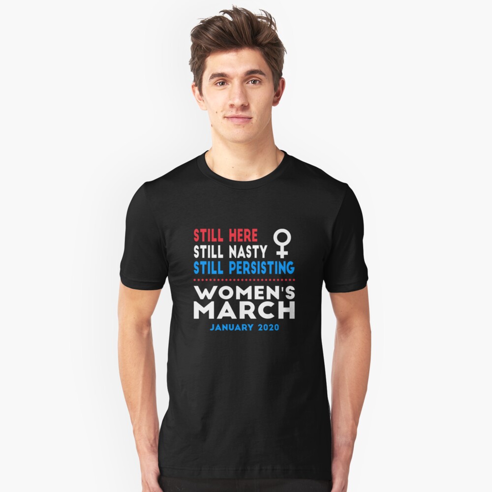 Women's March 2020 Washington DC New York Los Angeles San Francisco Slim Fit T-Shirt
