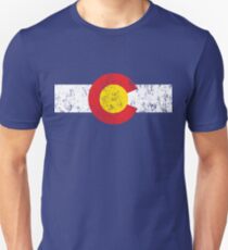 Camiseta unisex Bandera vintage de Colorado