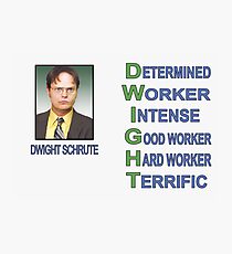 Dwight Schrute Photographic Print