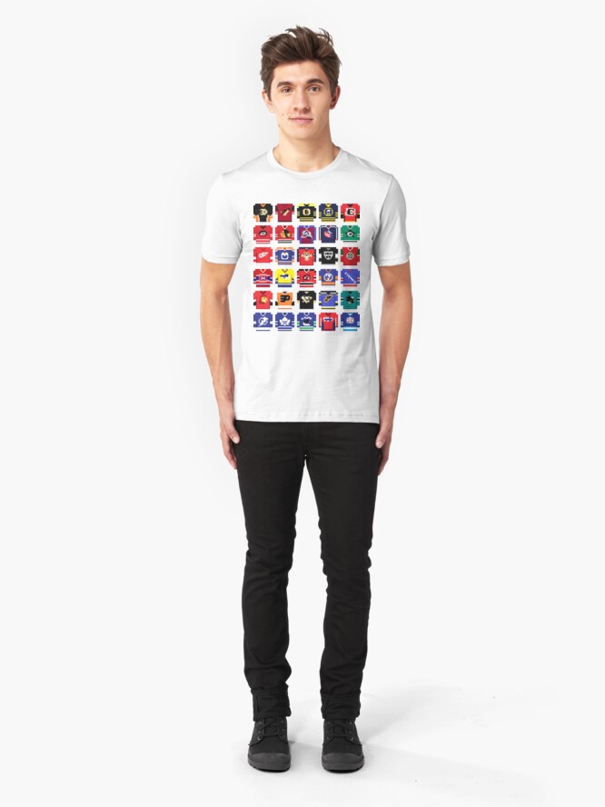 Alternate view of 8-Bit Hockey Jerseys '16 Slim Fit T-Shirt