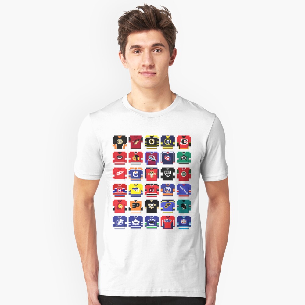 8-Bit Hockey Jerseys '16 Slim Fit T-Shirt