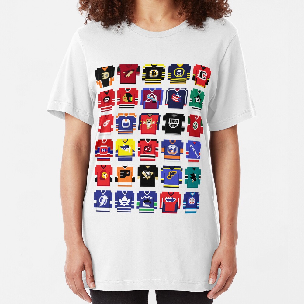 8-Bit Hockey Jerseys '16 Slim Fit T-Shirt