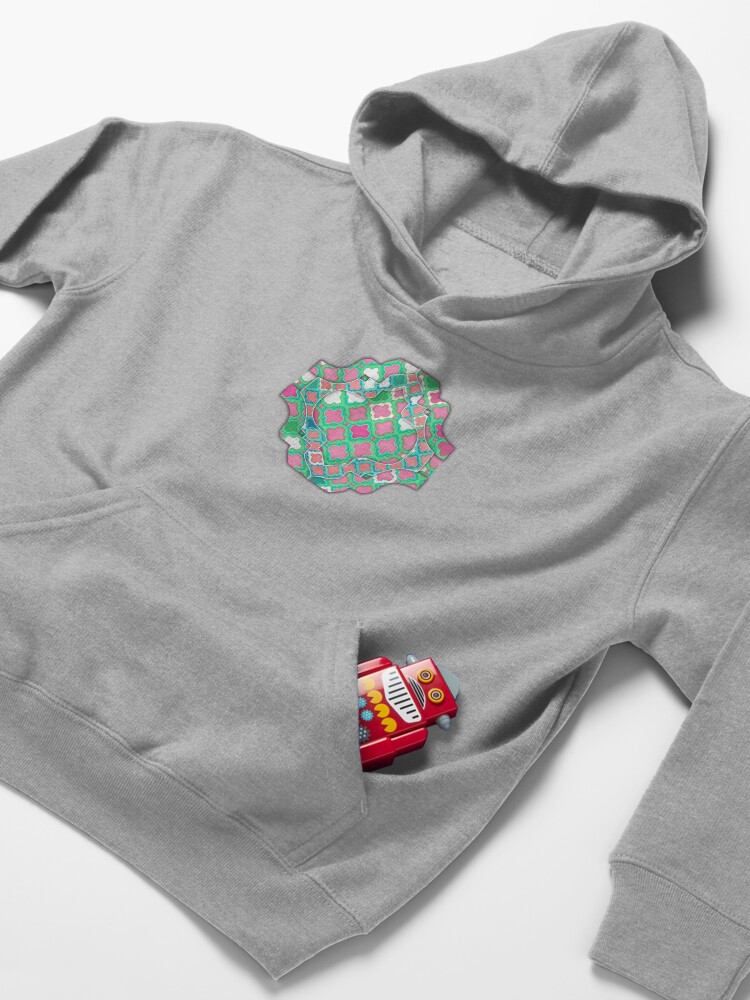 Alternate view of Girly Moroccan Lattice Pattern Kids Pullover Hoodie