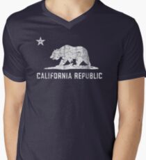 VIntage California Republic Men's V-Neck T-Shirt