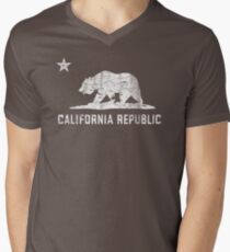 VIntage California Republic Men's V-Neck T-Shirt