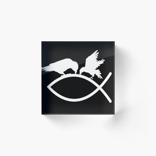 Hugin and Munin Acrylic Block