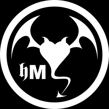 Artwork thumbnail, Hollywood Monsters Circle Bat Logo - WHITE PRINT by bzyrq