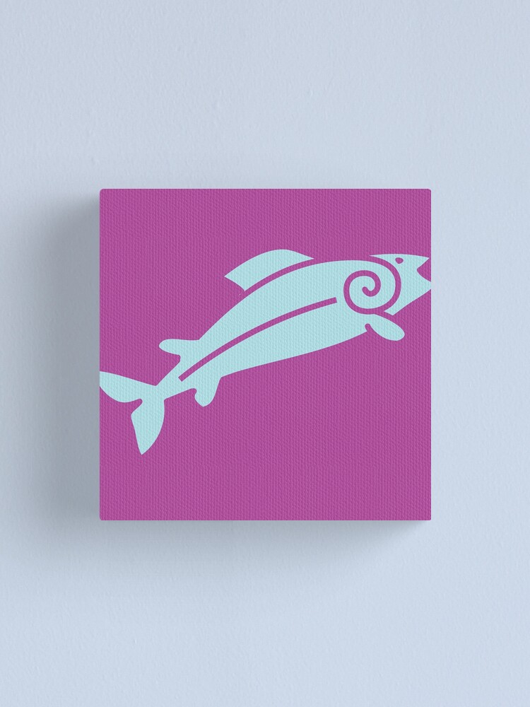 Alternate view of Happy Salmon Jumping Canvas Print