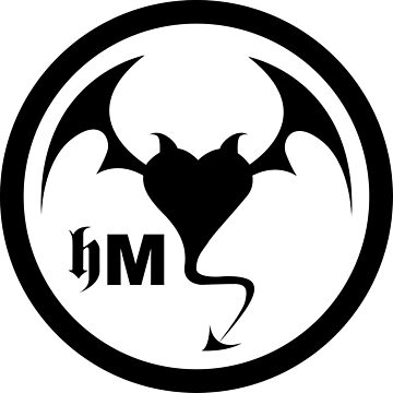 Artwork thumbnail, Hollywood Monsters Circle Bat Logo - BLACK PRINT by bzyrq