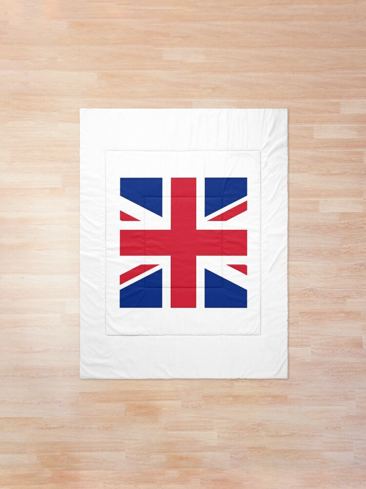 United Kingdom Union Jack Square Flag Comforter By Grajeda