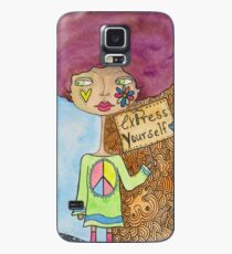 Hippie Lady Expresses Herself Case/Skin for Samsung Galaxy