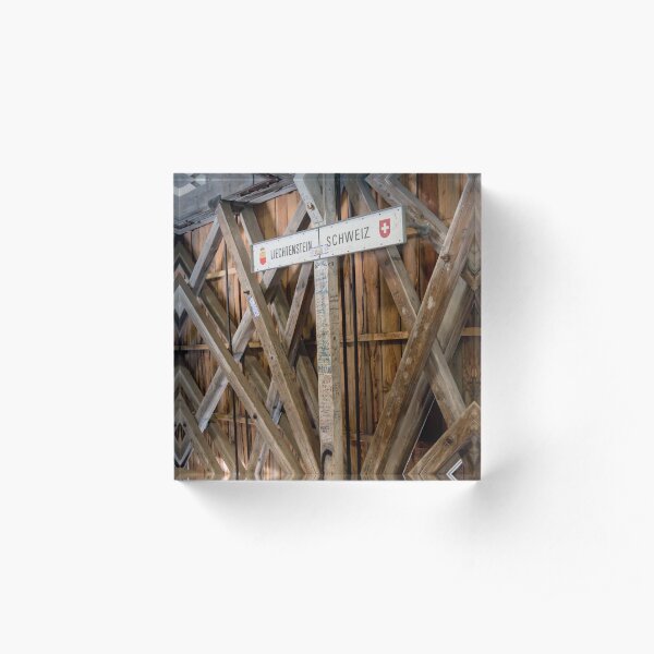 The Alte Rheinbrücke across the river Rhine Acrylic Block