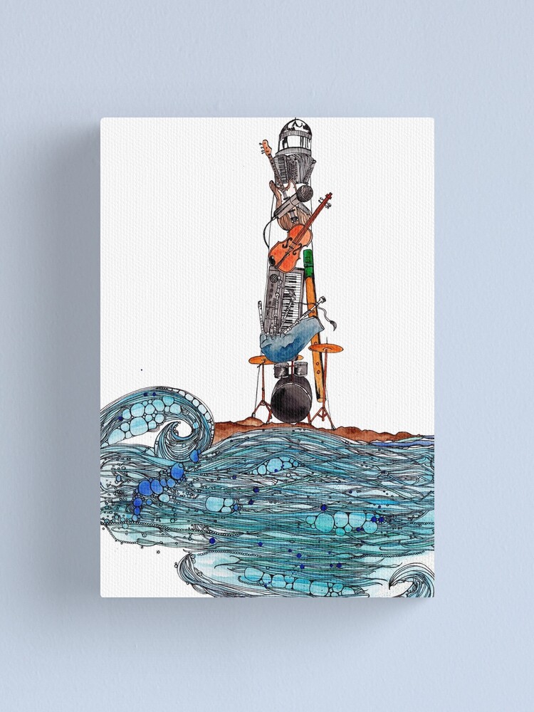 Alternate view of Skerryvore lighthouse with Instruments Canvas Print