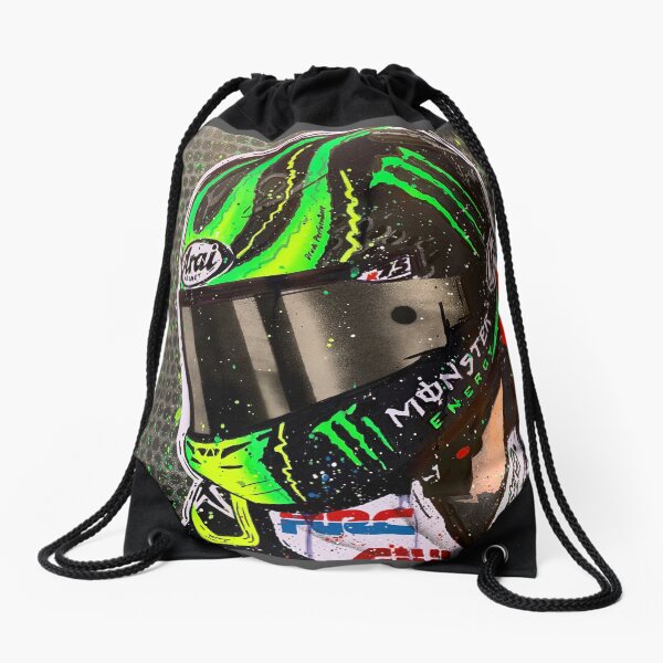 Cal Crutchlow graffiti painting by DRAutoArt Drawstring Bag