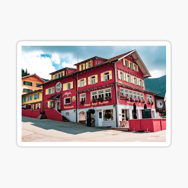 A view of Malbun in Liechtenstein Sticker