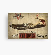 Vintage / Retro Pin Up Propaganda Canvas Print