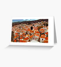 The rooftops of Skiathos Greeting Card