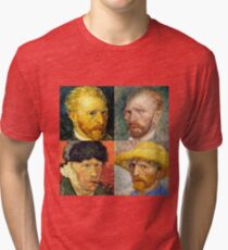 Camiseta de tejido mixto Vincent Van Gogh - 4 Self Portraits