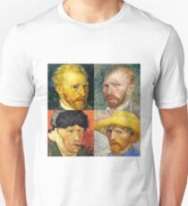 Vincent Van Gogh - 4 Self Portraits Unisex T-Shirt