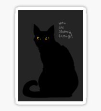 "Strong Enough" Cat Sticker