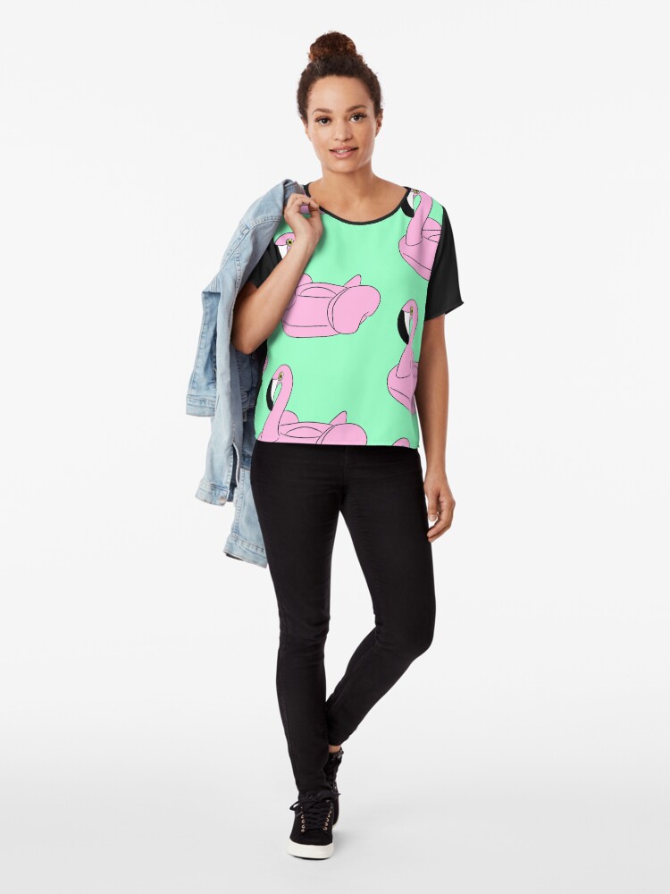 Alternate view of Flamingo Floatie Chiffon Top