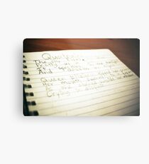 Creative Writing Metal Print