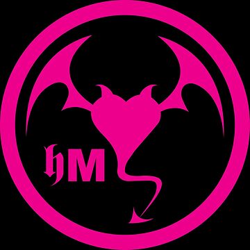 Artwork thumbnail, Hollywood Monsters Circle Bat Logo - PINK by bzyrq