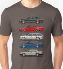 Stack of Mercedes Benz W124 E-Class Unisex T-Shirt