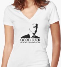 Good Luck Women's Fitted V-Neck T-Shirt