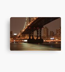 Lienzo Manhattan Bridge at night