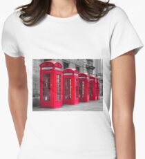 Telephone booths Women's Fitted T-Shirt