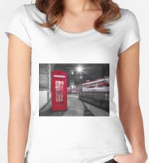 Telephone Booth with Big Ben Women's Fitted Scoop T-Shirt