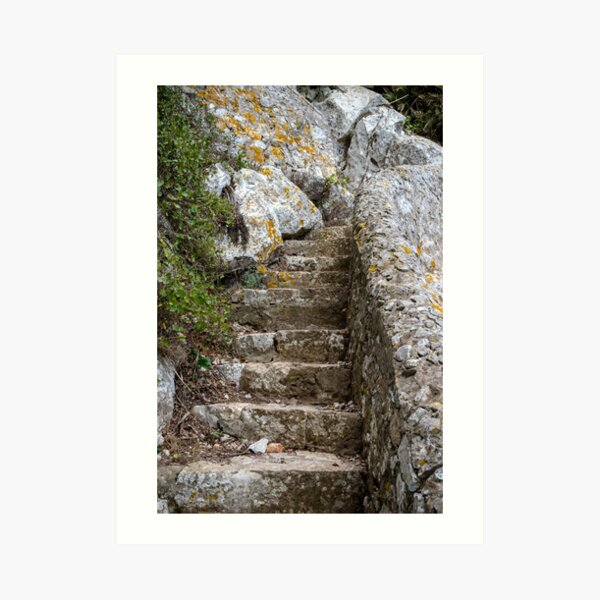 Footpath on the Rock of Gibraltar Art Print