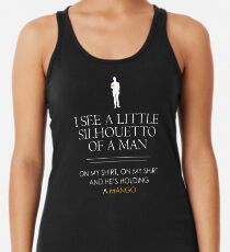 Ich sehe ein kleines Silhouetto eines Mannes ... Racerback Tank Top