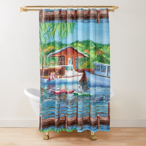 Shem Creek Painting Shower Curtain