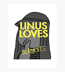 Linus Loves Blankets Photographic Print