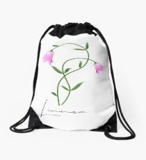 Nordic Wildflower Linnea Twinflower Pretty Pink Flowers floral Drawstring Bag