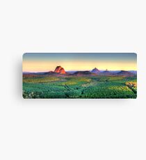 Glasshouse Mountain Panoramic Canvas Print