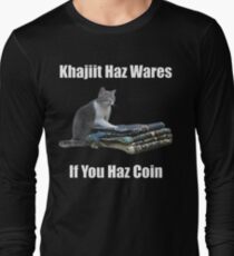 Khajiit haz wares - V.3 classic meme Long Sleeve T-Shirt