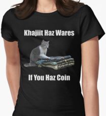Khajiit haz wares - V.3 classic meme Women's Fitted T-Shirt